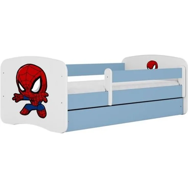 Raumhirsch Furniture Kinderbett 70x140, 80x160, 80x180 cm - Komplettset mit Matratze & Schublade (Bett für Mädchen, Einzelbett für Kinder von 2-12 Jahren, Rausfallschutz und Lattenrost), verschiedene Farben & Designs