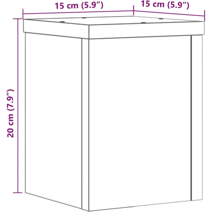 vidaXL Pflanzenständer 2 Stk. Sonoma-Eiche 15x15x20 cm Holzwerkstoff 852890 – Bild 11