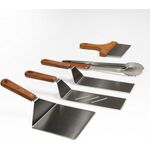 Czaja Grillbesteck-Set, 5-teilig, Edelstahl silber / Holz natur