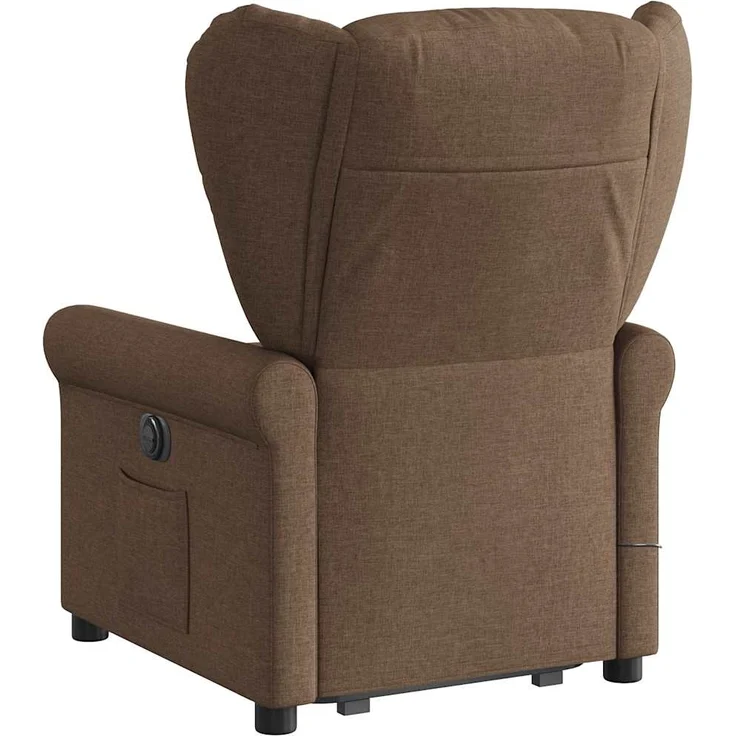 vidaXL Elektrischer Massagesessel mit Aufstehhilfe Braun Stoff 3303408 – Bild 5