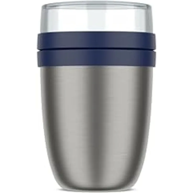Mepal - Thermobehälter Ellipse - Thermo Lunchpot - Praktischer Joghurtbecher & Suppenbecher zum Mitnehmen - 6-8 Stunden heiß & 12 Stunden kalt - 500 + 200 ml - Vivid blue