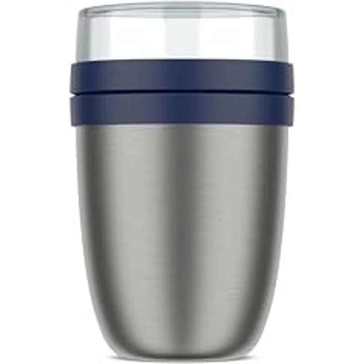 Mepal - Thermobehälter Ellipse - Thermo Lunchpot - Praktischer Joghurtbecher & Suppenbecher zum Mitnehmen - 6-8 Stunden heiß & 12 Stunden kalt - 500 + 200 ml - Vivid blue – Bild 1