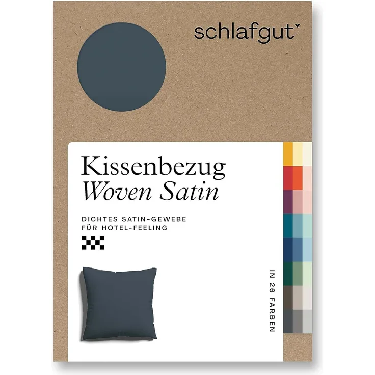 Schlafgut Kissenbezug Woven Satin aus Mako-Baumwolle, langlebig, pflegeleicht, dicht gewebt, (1 Stück), Kissenhülle mit Reißverschluss, passender Bettbezug erhältlich
