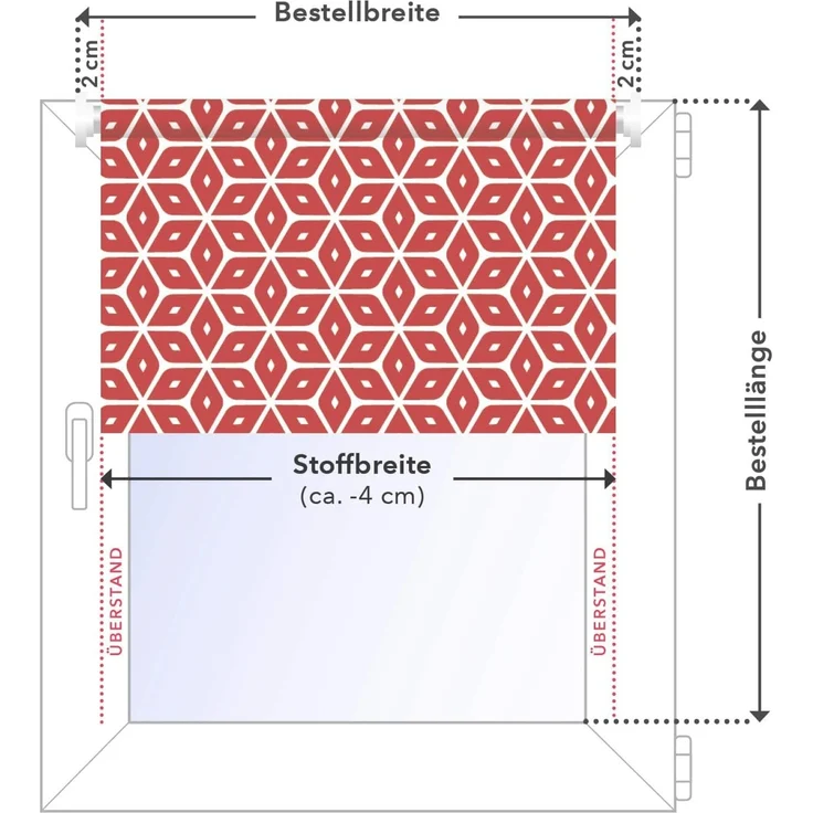 Seitenzugrollo Rollo Klemmfix, ohne Bohren, Verdunkelung, Nordseestrand - Rot Weiß, LICHTBLICK ORIGINAL, verdunkelnd, freihängend, Klemmfix – Bild 5