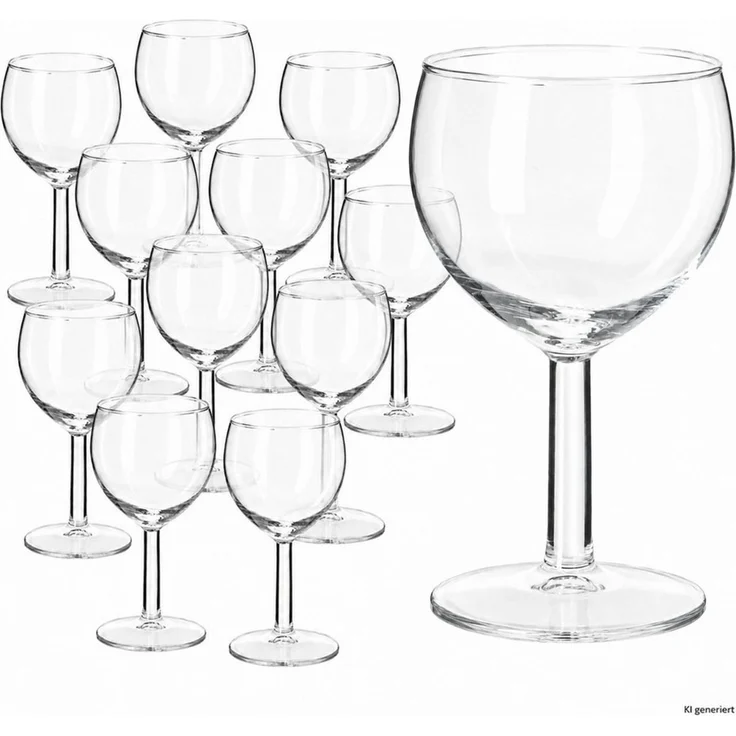 MamboCat Weinglas 12x Ballon Weingläser 190ml Wasserglas Rotweinkelch Weißwein Gastro, Glas – Bild 3