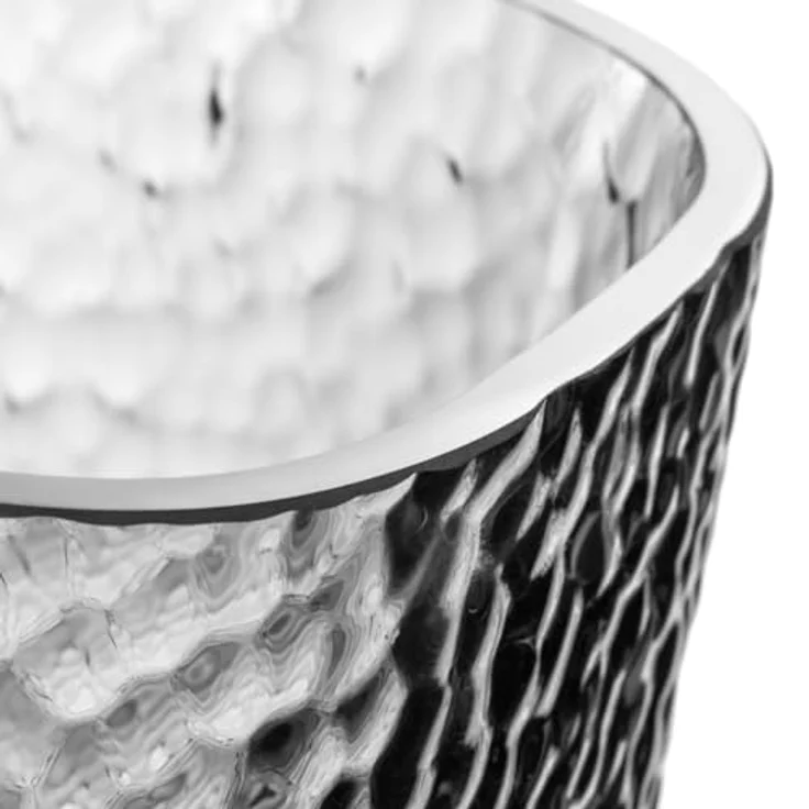 LEONARDO HOME Martello Vase, vielseitige Blumenvase mit haptischer Oberfläche, grau, Höhe 13 cm – Bild 3