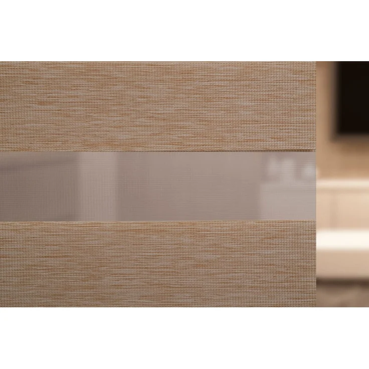 Doppelrollo Doppelrollo Duorollo mit Alu-Kassette in Beige, Plisseeonline, blickdicht, Wandmontage, Wand oder Decke, statisch haftend – Bild 3