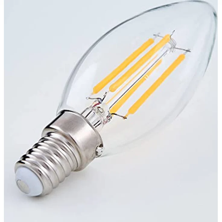 Lindby LED-Filament-Kerzenlampe E14, 4W, klar, 2700K, nicht dimmbar, 320° – Bild 4