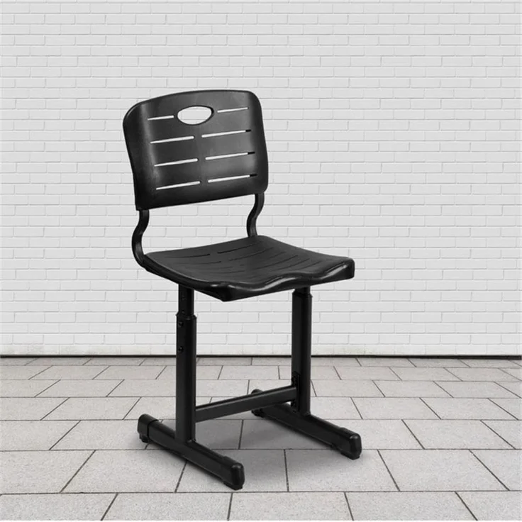 Flash Furniture Schreibtischstuhl für Klassenzimmer – Höhenverstellbarer Kinderstuhl von Grundschule bis Abschluss – Pflegeleichter Klassenzimmer-Stuhl – Schwarz – Bild 2