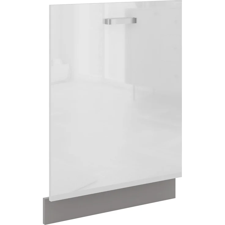 Frontblende Geschirrspüler vollintegriert 60 cm Weiß Hochglanz Küche Bianca Grey – Bild 3