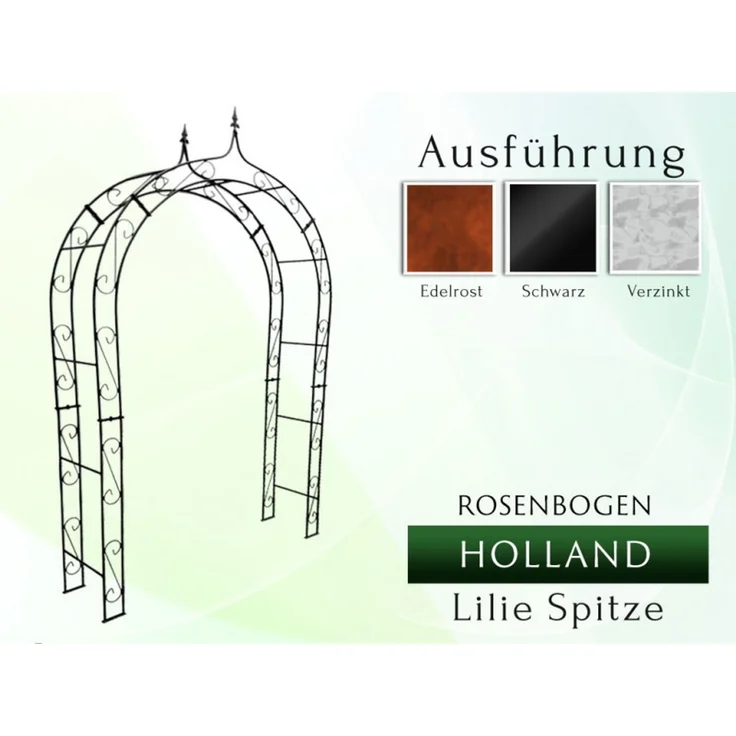 GardenAndPools Rosenbogen HOLLAND Lilie Spitze 120cm Verzinkt – Bild 3