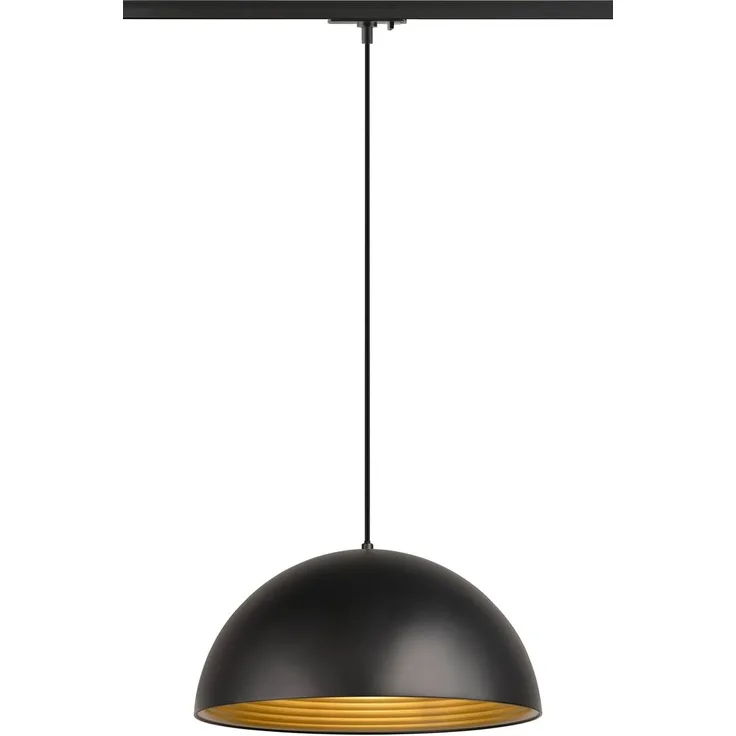 SLV FORCHINI M 40 TRACK, 1~ Pendelleuchte, E27, Pendellänge 150cm, Adapter schwarz, 1x max. 40W - Leuchten mit 1 Phasen Adapter