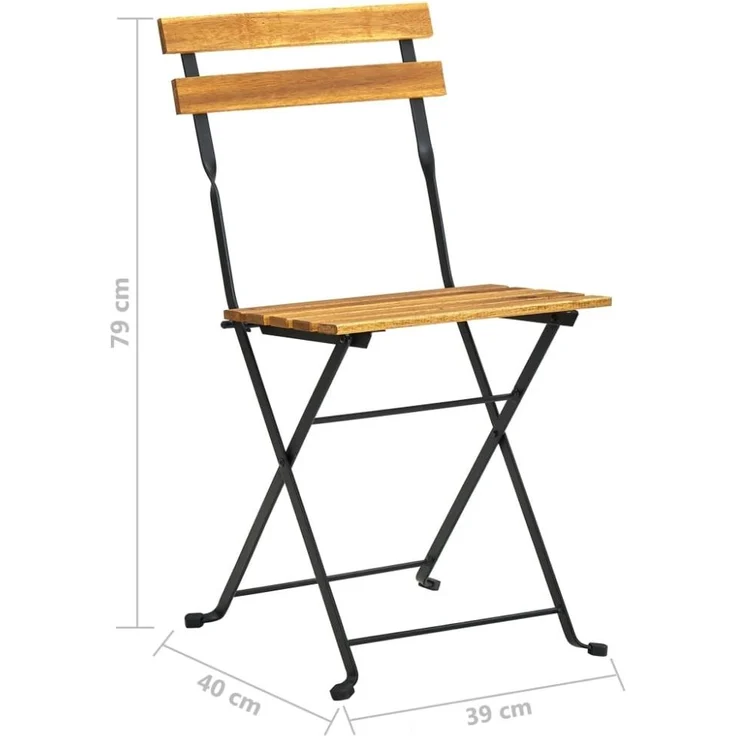 vidaXL 7-tlg. Garten-Essgruppe Klappbar Akazie Massivholz 3058156 – Bild 9