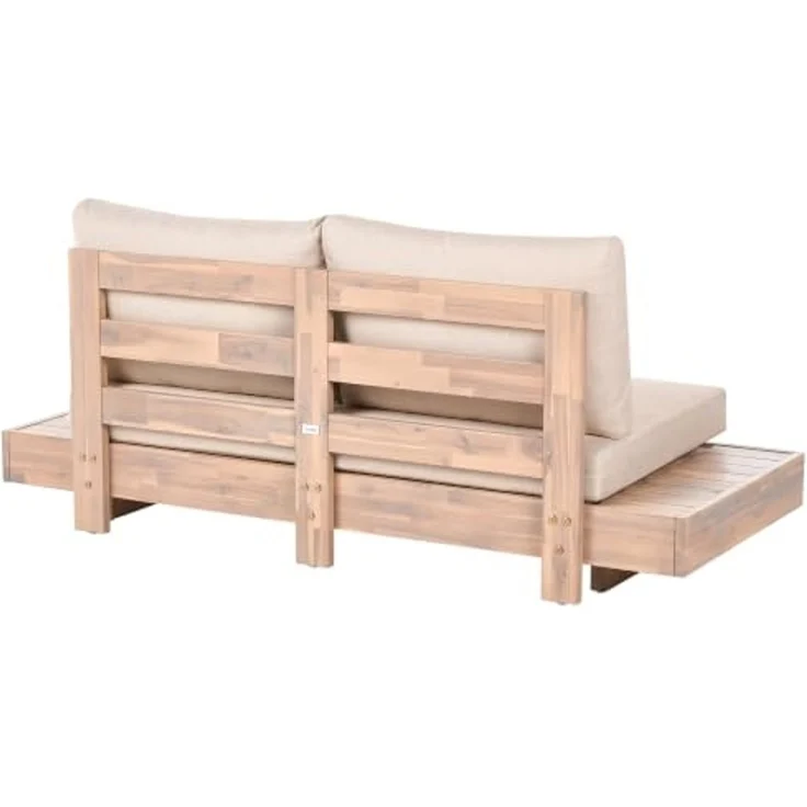 Gartensofa 2-Sitzer MARETTIMO zertifiziertes Akazienholz Beige – Bild 5