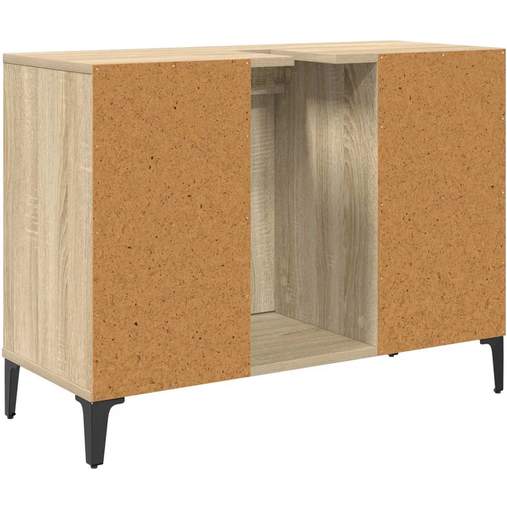vidaXL Waschbeckenunterschrank mit Regal Sonoma-Eiche 80 x 33 x 60 cm 881271 – Bild 8