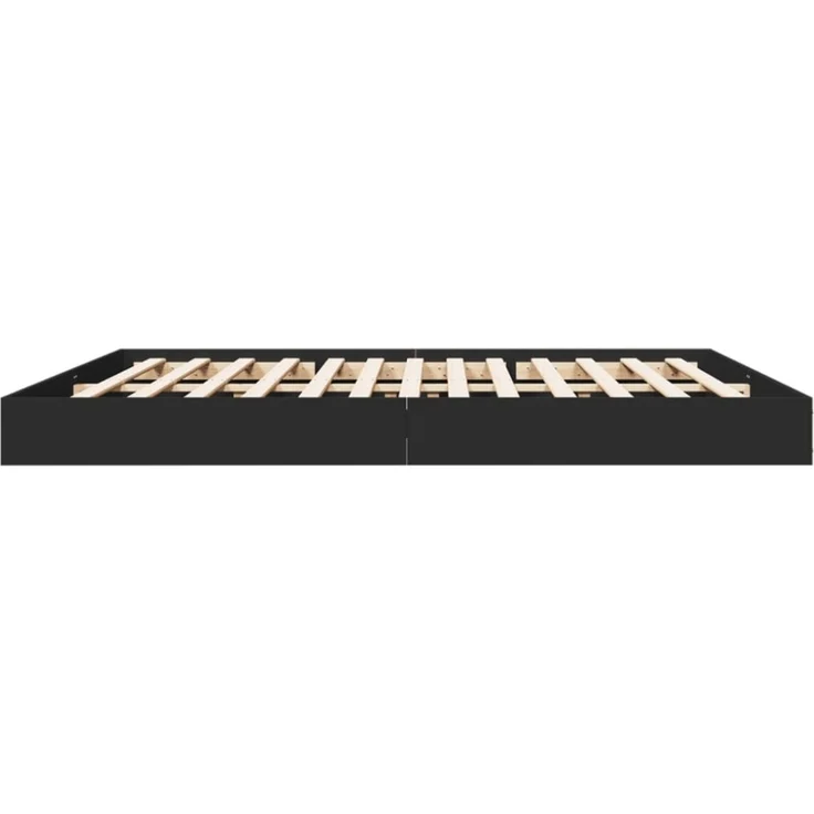 vidaXL Bettgestell Schwarz 200x200 cm Holzwerkstoff 841994 – Bild 7