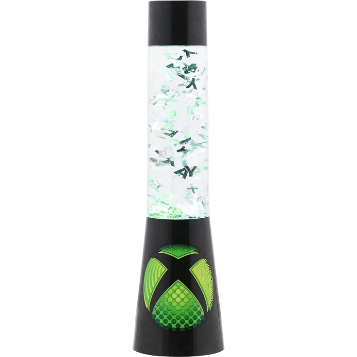 XBOX Glitzer Flüssigkeitsfluss-Lampe mit schwebenden Controller-Icons - Offiziell lizenziertes Microsoft-Merchandise, Gaming-Raum-Nachtlicht Schlafzimmerdeko