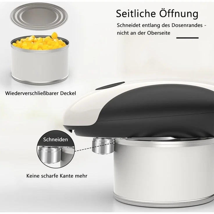 TUWENA Elektrischer Dosenöffner Elektrischer Dosenöffner, Automatischer One Touch Dosenöffner Kabellos – Bild 2