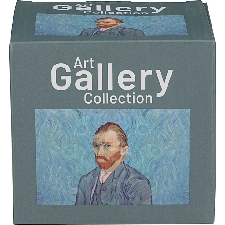 DUO ART GALLERY Fassbecher 430 ml mit Teesieb PORTRAIT OF Van Gogh, New Bone China Porzellan – Bild 4