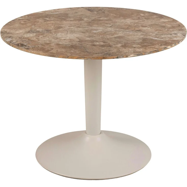 ACTONA GROUP Couchtisch Kaffeetisch, Beistelltisch (B/T/H: 60x60x45cm), Tisch braun, polierte Keramiktischplatte – Bild 1