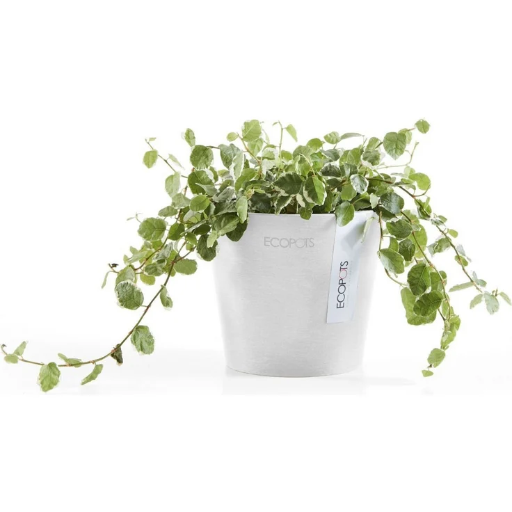 ECOPOTS Blumentopf Amsterdam Mini 10,5 Weiß, für den Innenbereich – Bild 2