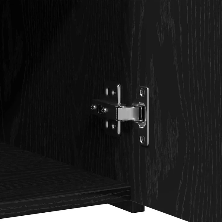 vidaXL Sideboard mit Schubladen Schwarz Eichen-Optik 30 x 42,5 x 93 cm 868751 – Bild 10