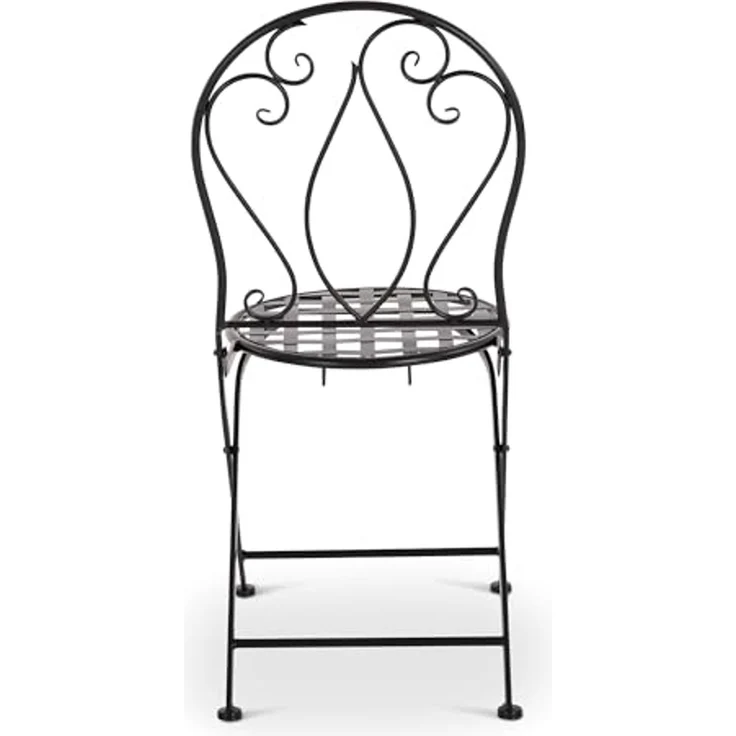 Raburg Gartenstuhl Eisenstuhl 2er-Set im Jugendstil, antike, Gartenstühle, Mayla, 2er-Set, Gartenstuhl antik mit Klappfunktion, Outdoor-Stühle aus Eisen – Bild 6