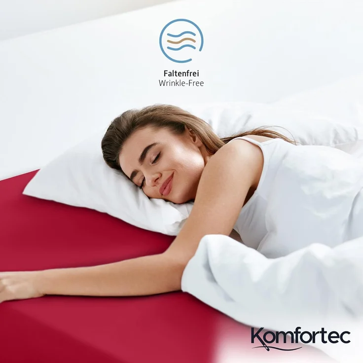Komfortec Spannbettlaken Boxspringbett bis 15cm - 30cm Matratzenhöhe, Mikrofaser, Gummizug: Rundum, (2 Stück) – Bild 5