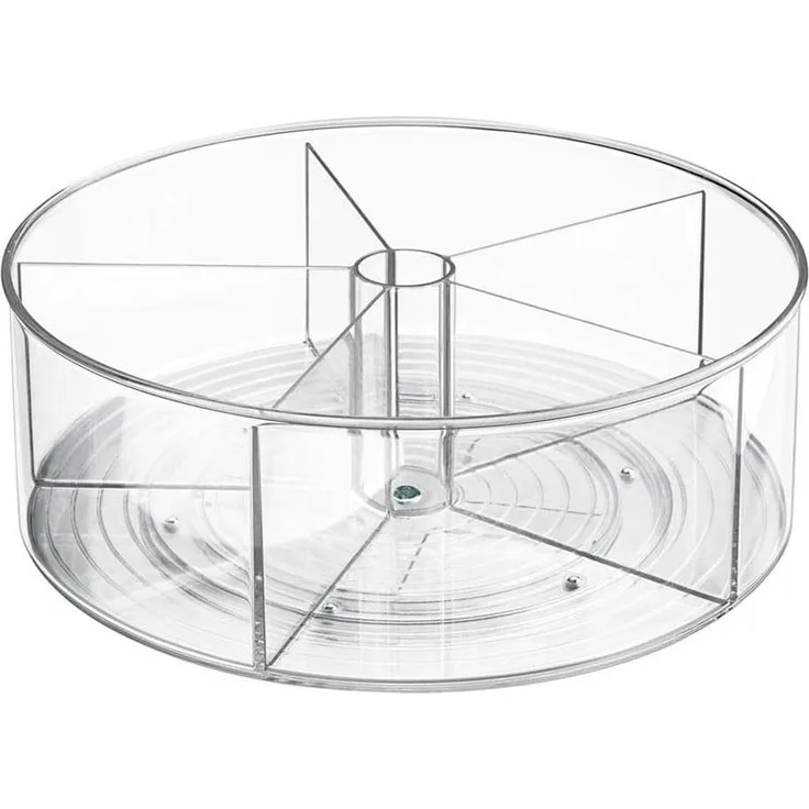 Drehteller Schreibtisch Organizer mit Trennwänden von mDesign Transparent