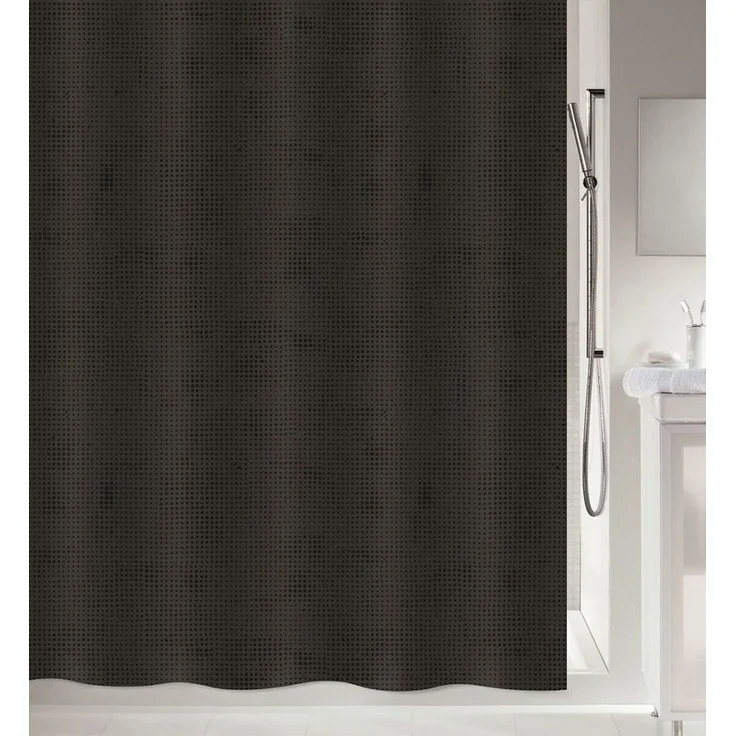 spirella Duschvorhang GEORGES Breite 120 cm, Anti-Schimmel Textil-Duschvorhang, Polyester, 120x200 cm, waschbar – Bild 3