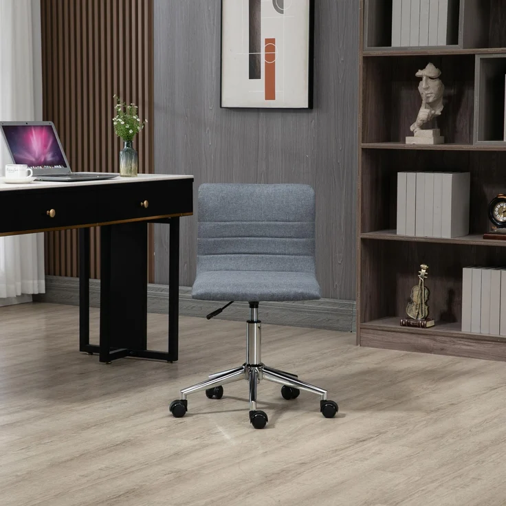 SVITA LINUS Schreibtischstuhl Kinder Drehstuhl Stoffbezug Grau – Bild 8