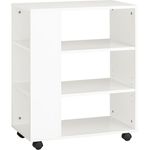 SoBuy FBT68-W Schubladenschrank Büro, Spanplatte, Melamin, Weiß, 60 x 75 x 35 cm