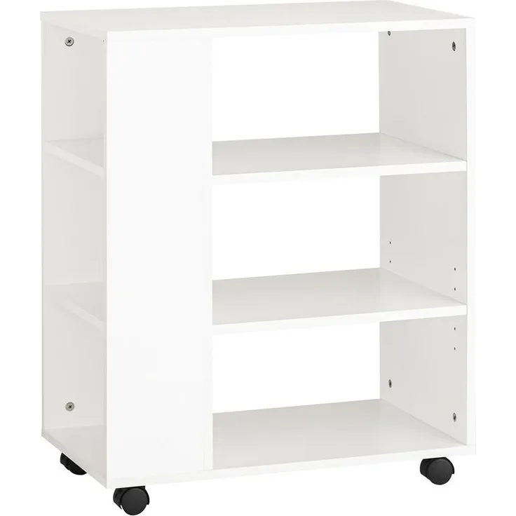 SoBuy FBT68-W Schubladenschrank Büro, Spanplatte, Melamin, Weiß, 60 x 75 x 35 cm