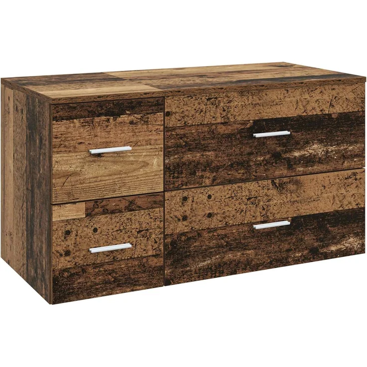 vidaXL Badezimmerschrank-Set 2 stk. Altholz 92,5 x 44,5 x 50 cm 3404022 – Bild 2