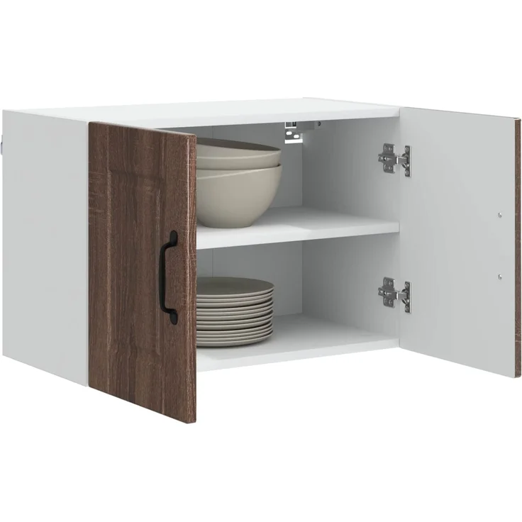 vidaXL Wandschrank PORTO 2 stk. Braun Eichen-Optik 60 x 31 x 40 cm 885280 – Bild 3