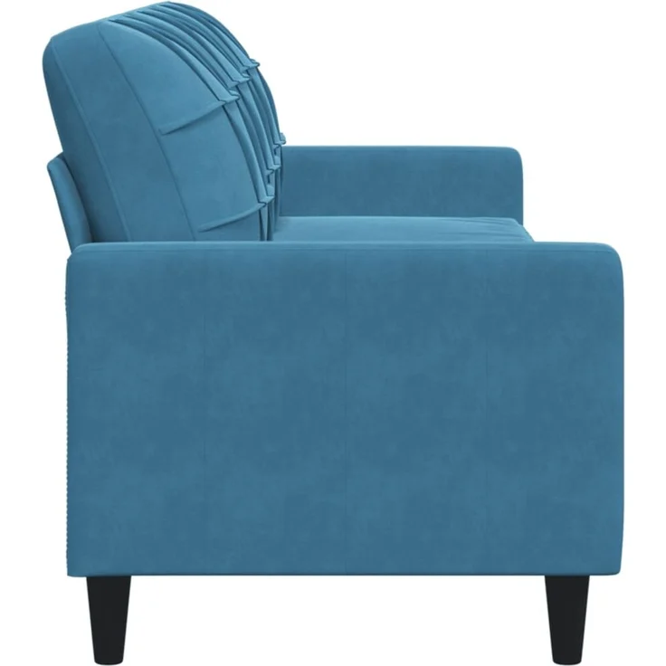 vidaXL 3-Sitzer-Sofa Blau 210 cm Samt 4007653 – Bild 4