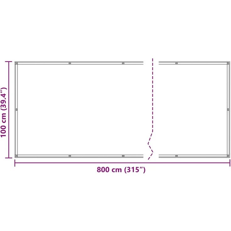vidaXL Balkonsichtschutz Bordeauxrot 100 x 800 cm Oxford-Stoff 42030906 – Bild 6
