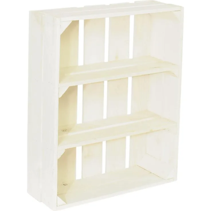 CHICCIE 6 Set Holzregal Schmalhanz 50x40x15cm - Weiß 2x Kurzes Regal