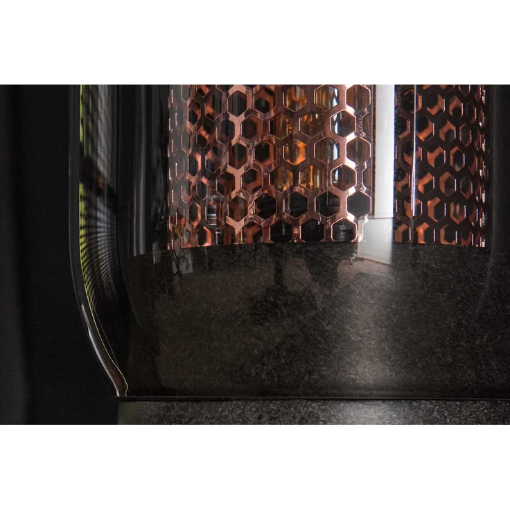 KAWOLA Tischleuchte TRIEST Tischlampe Glas schwarz 50 x 15 x 15 cm – Bild 5