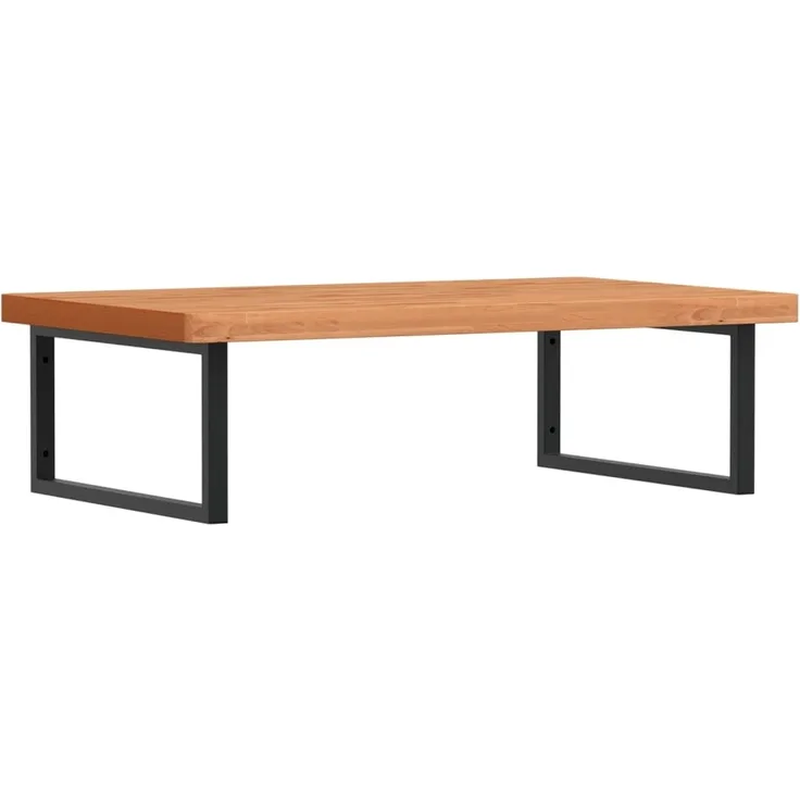vidaXL Waschbeckenregal Wandmontage Stahl und Massivholz Buche 3302529