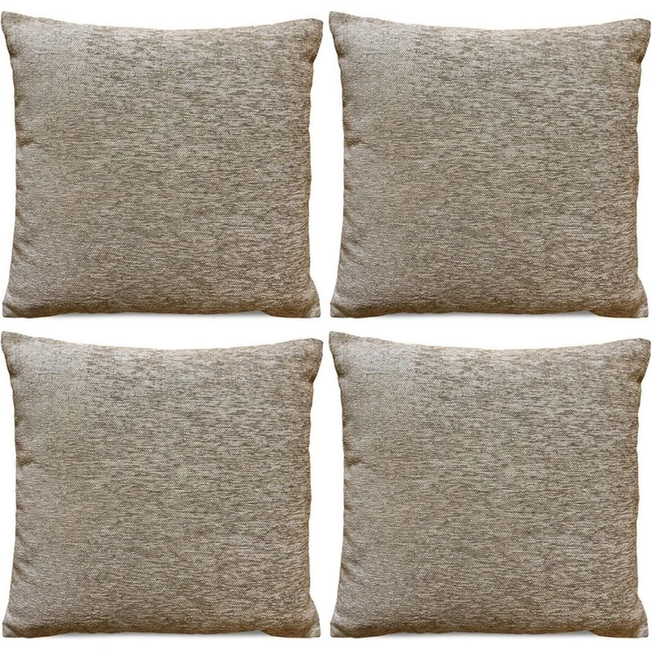 matches21 HOME & HOBBY Kissenbezüge 4er Set Kissenhüllen 45x45 cm beige meliert als weiche Dekokissen, (4 Stück), Zierkissen-Bezüge für Sofa-Kissen, Couch-Kissen – Bild 5