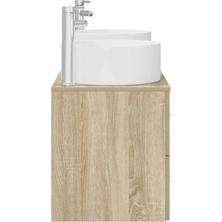 vidaXL Badezimmerschrank-Set 3 stk. Sonoma-Eiche 129 x 44,5 x 80 cm 3405957 – Bild 6