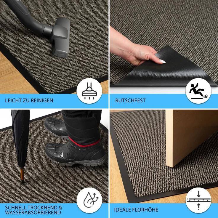 Furni24 Fußmatte - Beige-Schwarz, 60 x 90 cm – Bild 8