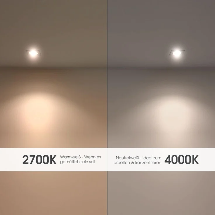 linovum LED Einbaustrahler 6x WEEVO LED Einbauleuchten Downlights warmweiß 3,5W Deckenlampe Spot, Warmweiß – Bild 6
