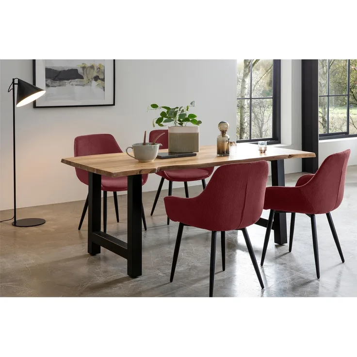 Essgruppe aus 1 x Esstisch Akazie 4 x Esszimmerstuhl