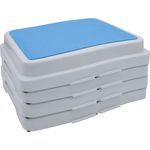 Spetebo Tritthocker Trittstufe stapelbar weiß - 50 x 40 cm (Set, 4 St, 4er), Antirutsch Badezimmer Tritthocker