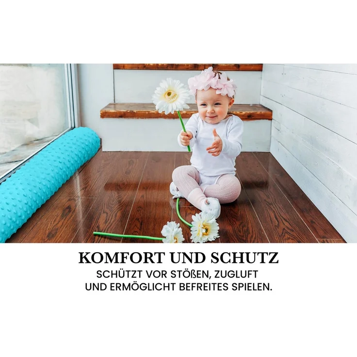 Amilian Nestchenschlange Bettschlange 210cm - Seitenschläferkissen - Nestschlangen, Nestchen - Bettumrandung als Kopfschutz - Kantenschutz für Babybett – Bild 3