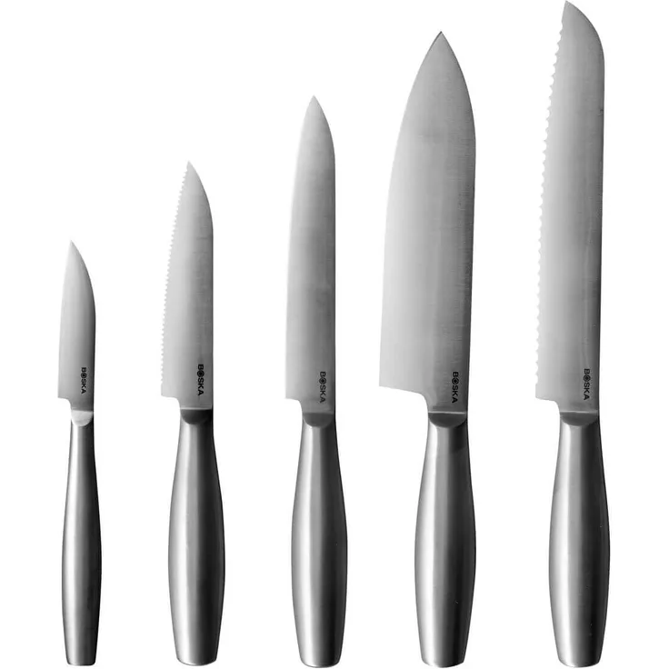 Boska Küchenmesser-Set Copenhagen 5-tlg, Messer, Edelstahl, Silberfarben, 357685