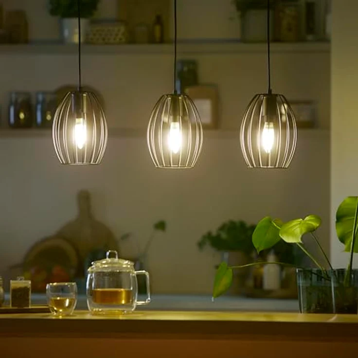 Philips E14 LED-Leuchtmittel, Kerzenform 2,3 W, 485 lm, klar, dimmbar, EyeComfort Qualität – Bild 4