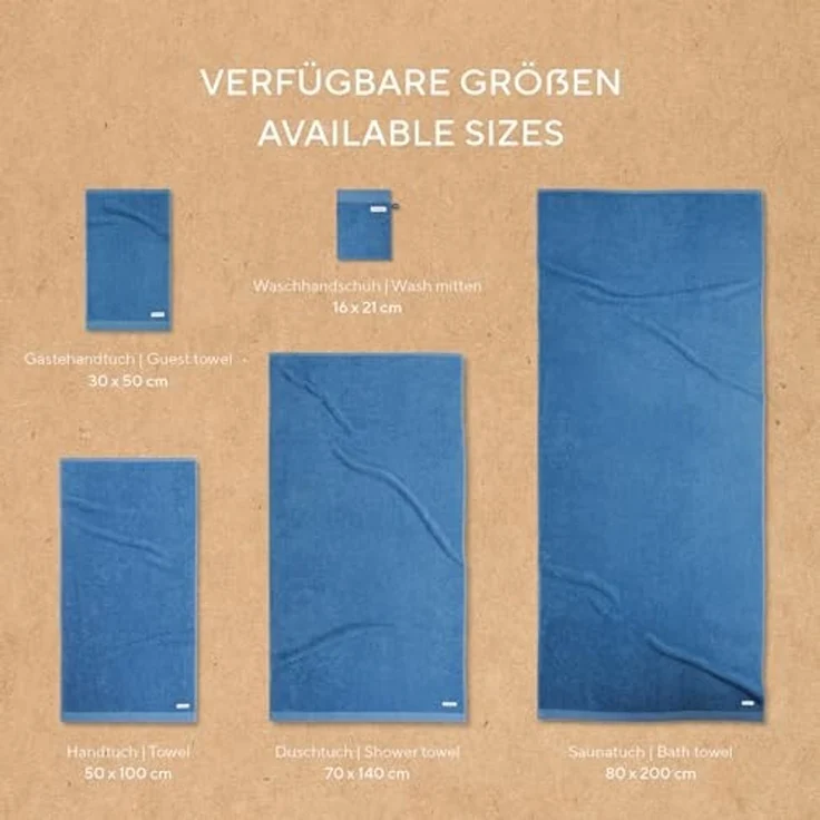 TOM TAILOR Duschtücher Tom Tailor Gästehandtuch Blau 30x50 cm Frottier 100% Baumwolle, 100% Baumwolle (Gästehandtuch), Hohe Saugfähigkeit, schnelle Trocknung, Frottier-Qualität – Bild 6